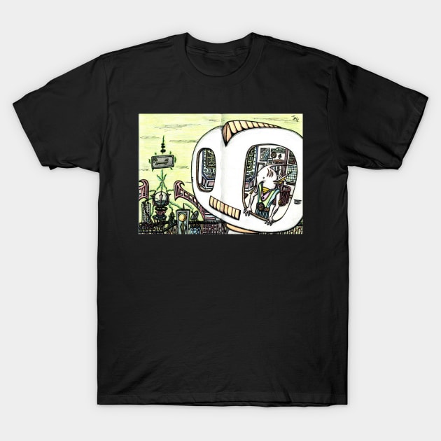 Fishbot Metropolis T-Shirt by plotDriving-NPC